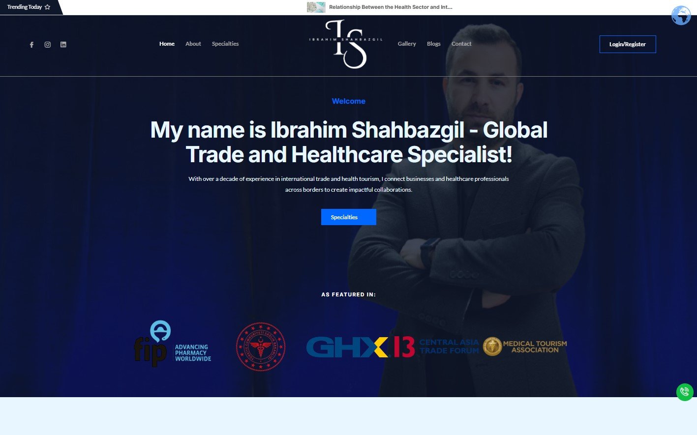 Ibrahim Shahbazgil, a global trade and healthcare specialist